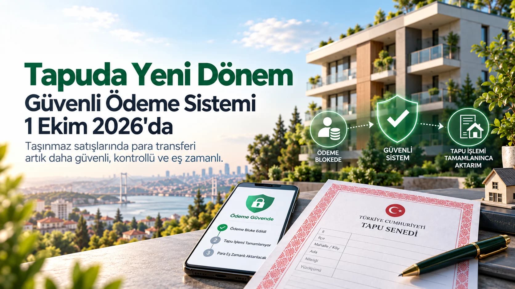 Tapuda Yeni Dönem: Güvenli Ödeme Sistemi 1 Ekim 2026’da Zorunlu Oluyor