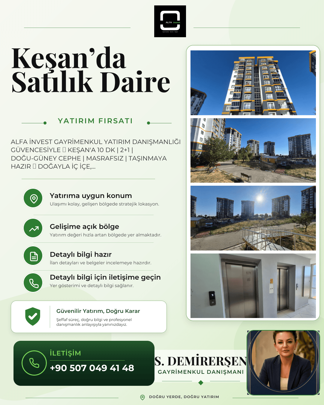 Keşan'ın İncisi Cumhuriyet Sitesinde Satılık 2+1 Daire