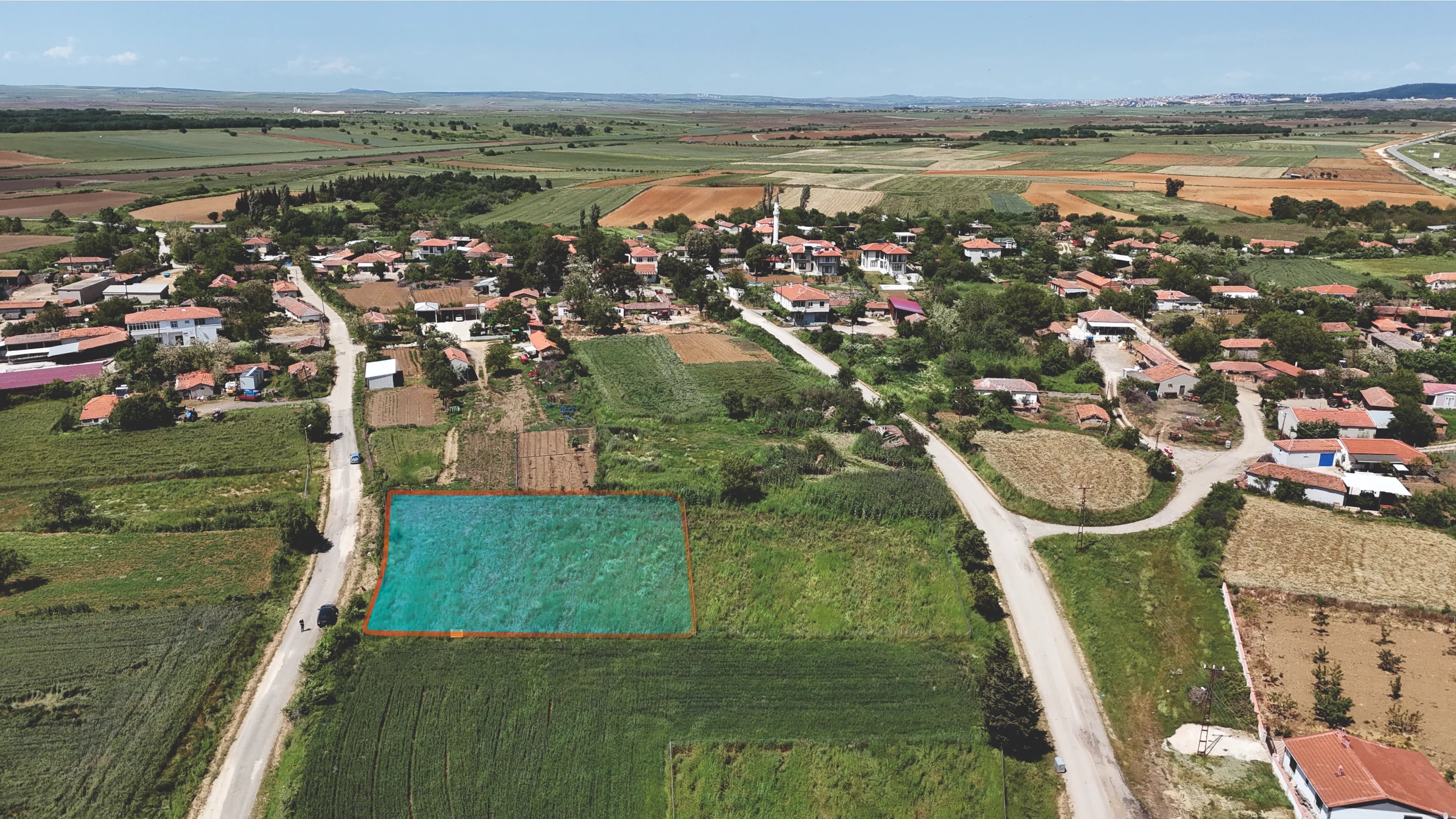 Edirne Keşan Satılık Arsa - Keşan Büyükdoğanca'da Köy İç Yoluna Cephe İmarlı Arsa