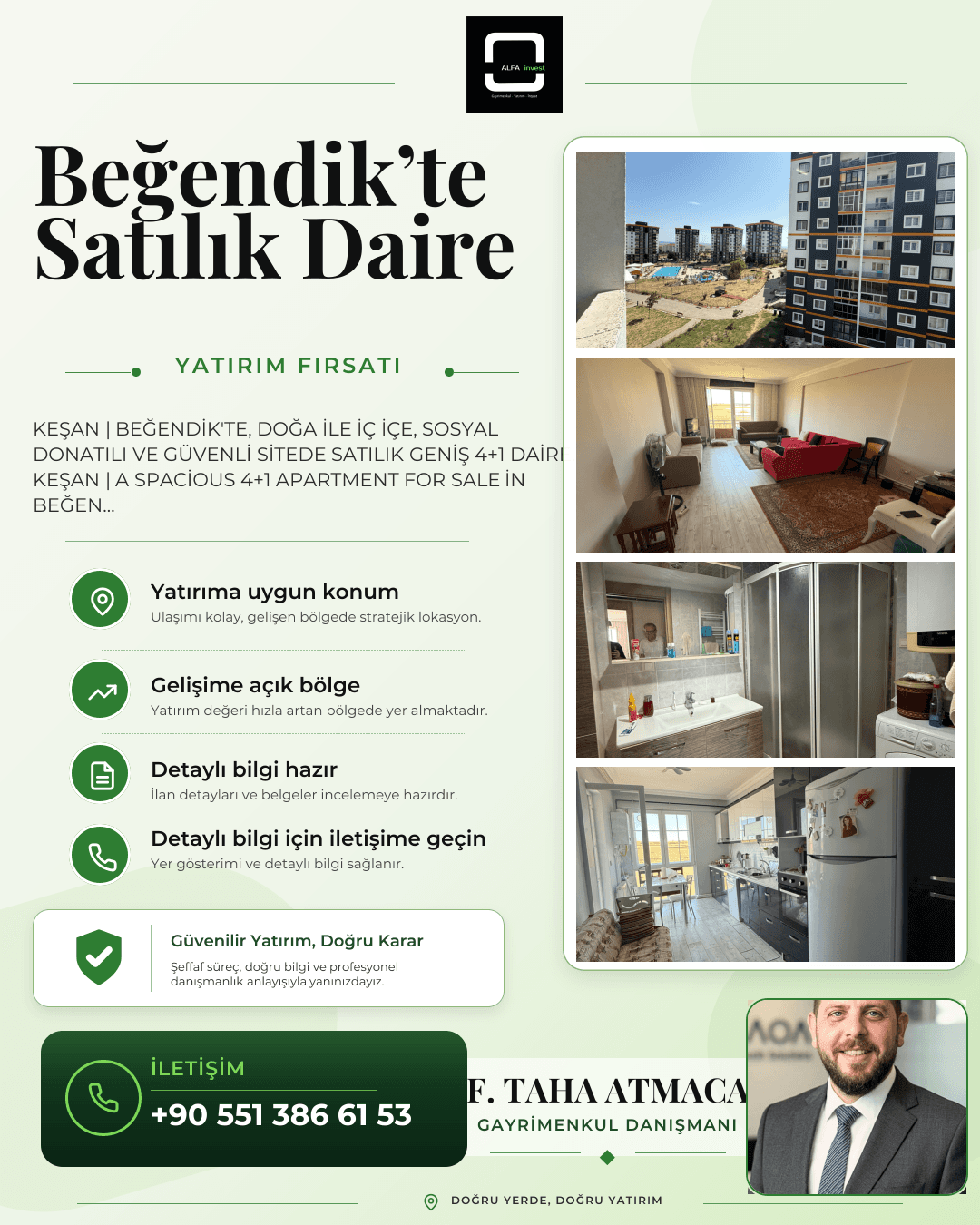 Büyük Fırsat Cumhuriyet Sitesinde 3,5+1 170m2 Daire