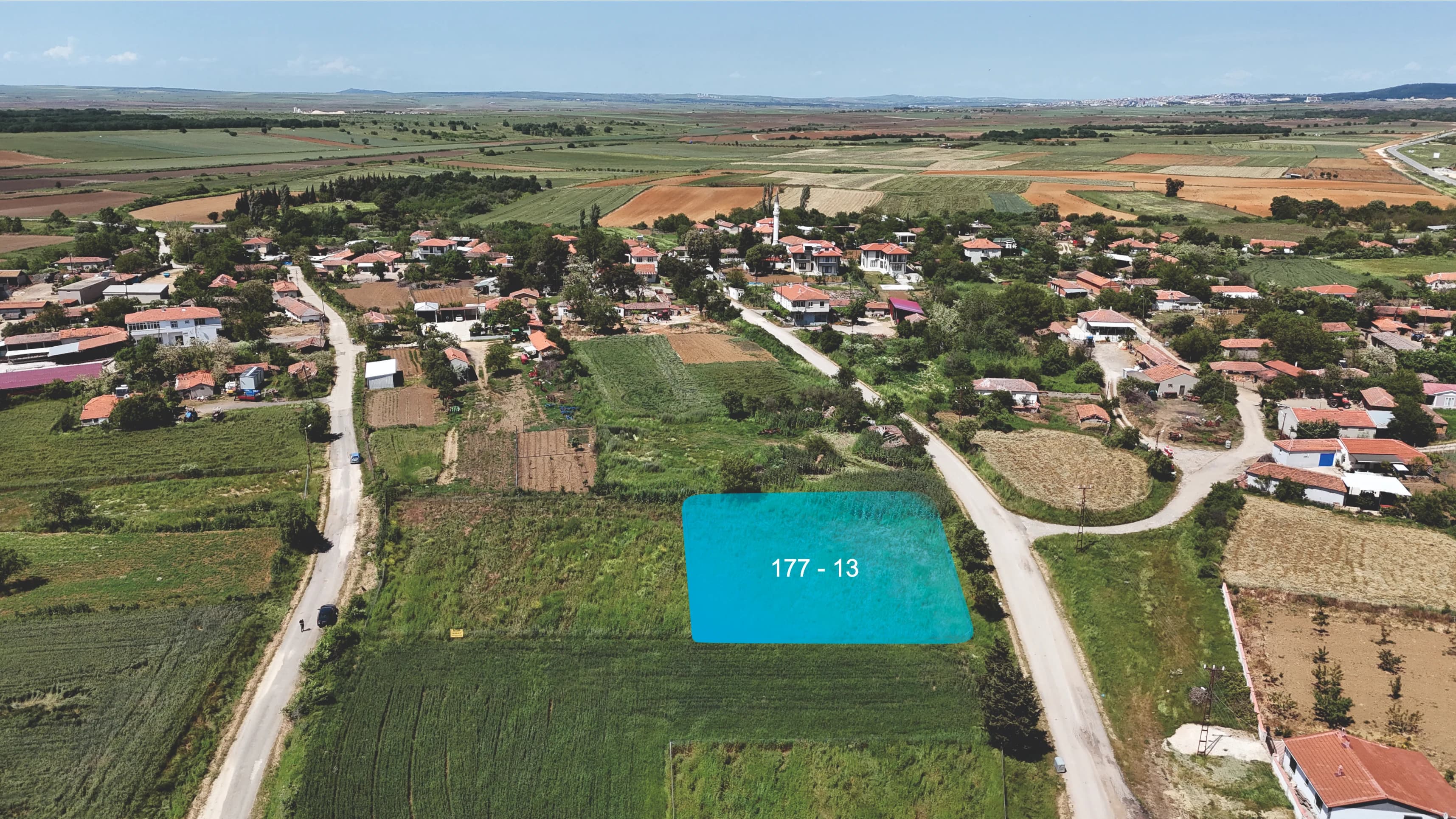 Edirne Keşan Satılık Arsa - Keşan Büyük Doğanca'da Yola Cephe, İmarlı 1730m² Arsa